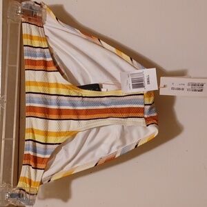 NWT MINKPINK Multi Color Stripes Bikini Bottoms - Size S